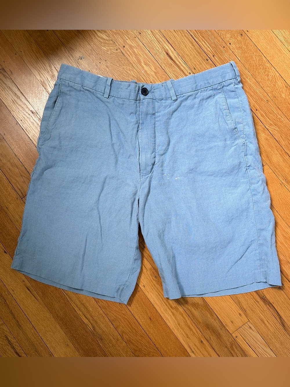 John W Nordstrom classic light blue linen shorts